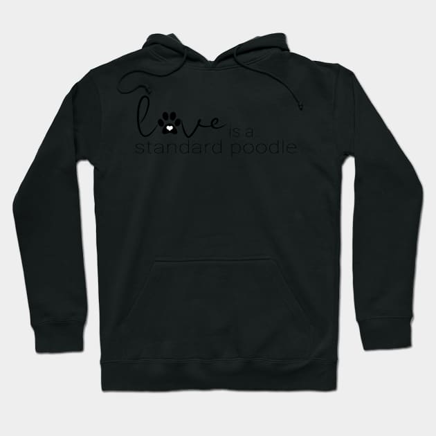 Dog Paw Print Design - Standard Poodle Hoodie by 3QuartersToday